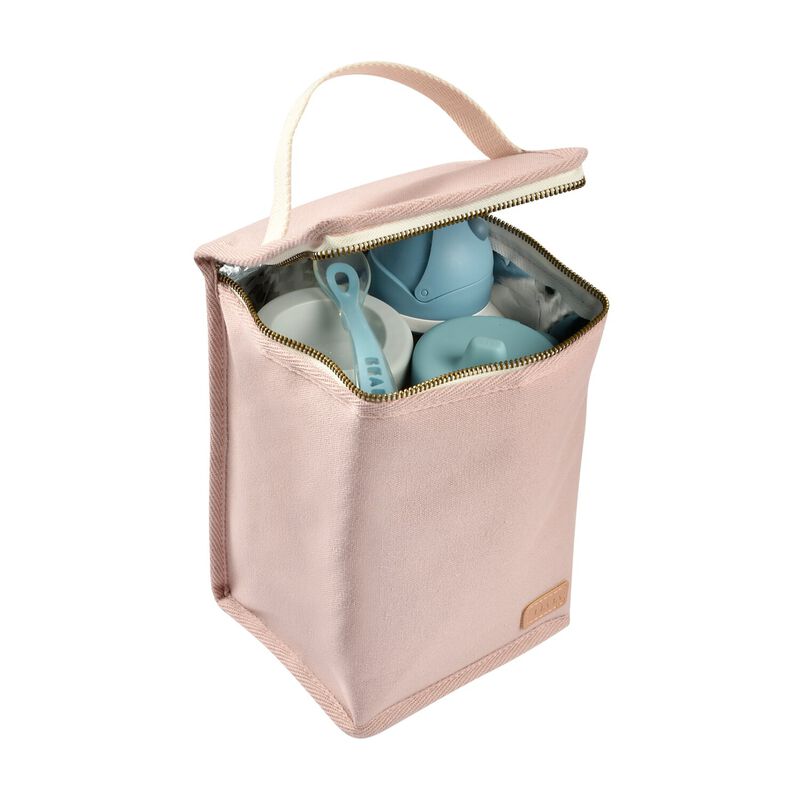 Hitaeinangraður nestis/pela poki - Powder Pink